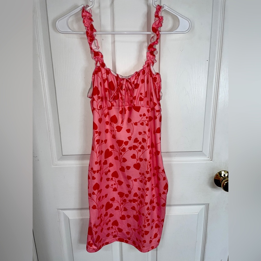 PINK VALENTINES DAY DRESS. Size small